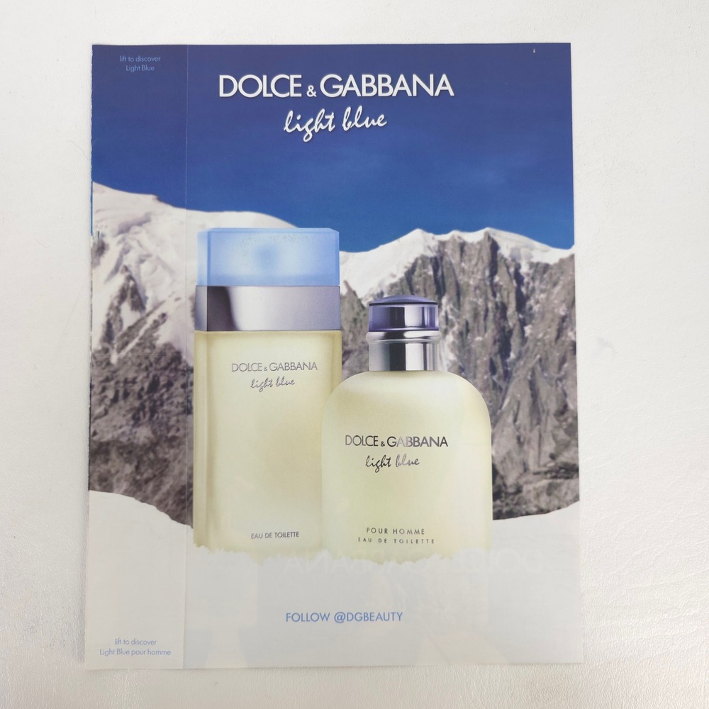 Dolce & Gabbana Light Blue Pour Homme Print Ad Cologne Fragrance Closet Wall Art